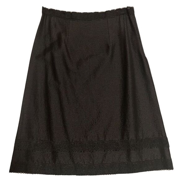 Vintage 80’s black pinstriped Skirt Small - Picture 3 of 5